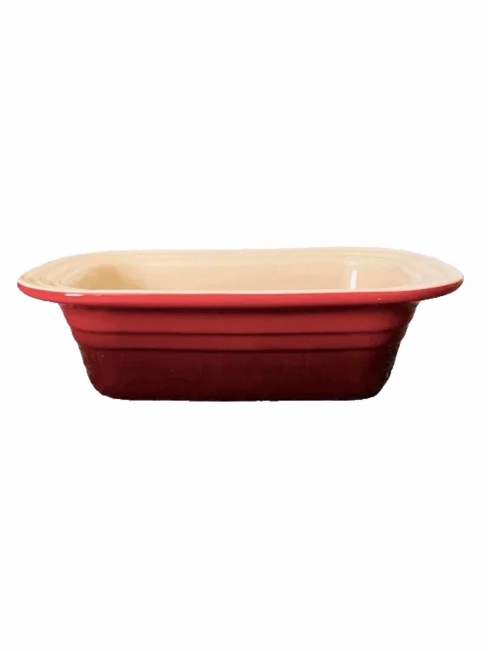 Le Creuset Loaf Pan Cerise Red Baking Dish Bread Meatloaf  Stoneware France